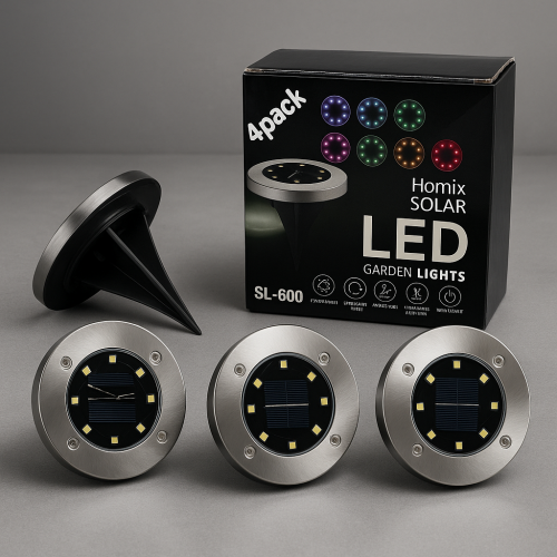LUCES LED SOLARES PARA JARDÍN 4 PACK | ILUMINACIÓN DECORATIVA FACIL INSTALACION
