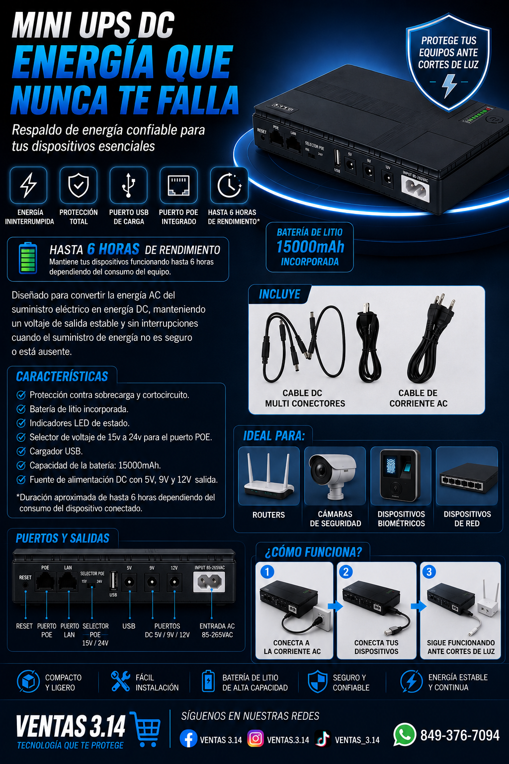 Mini UPS DC