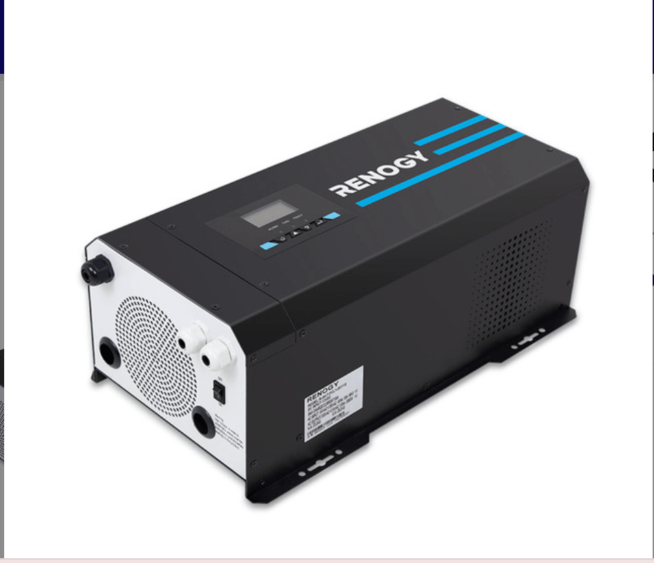 2000W 12V Pure Sine Wave Inverter Charger with LCD Display and Smart Charging